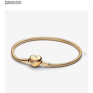 Pandora Moments Heart Clasp Snake Chain Bracelet